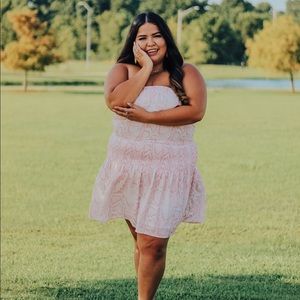 Glam strapless off the shoulder dress